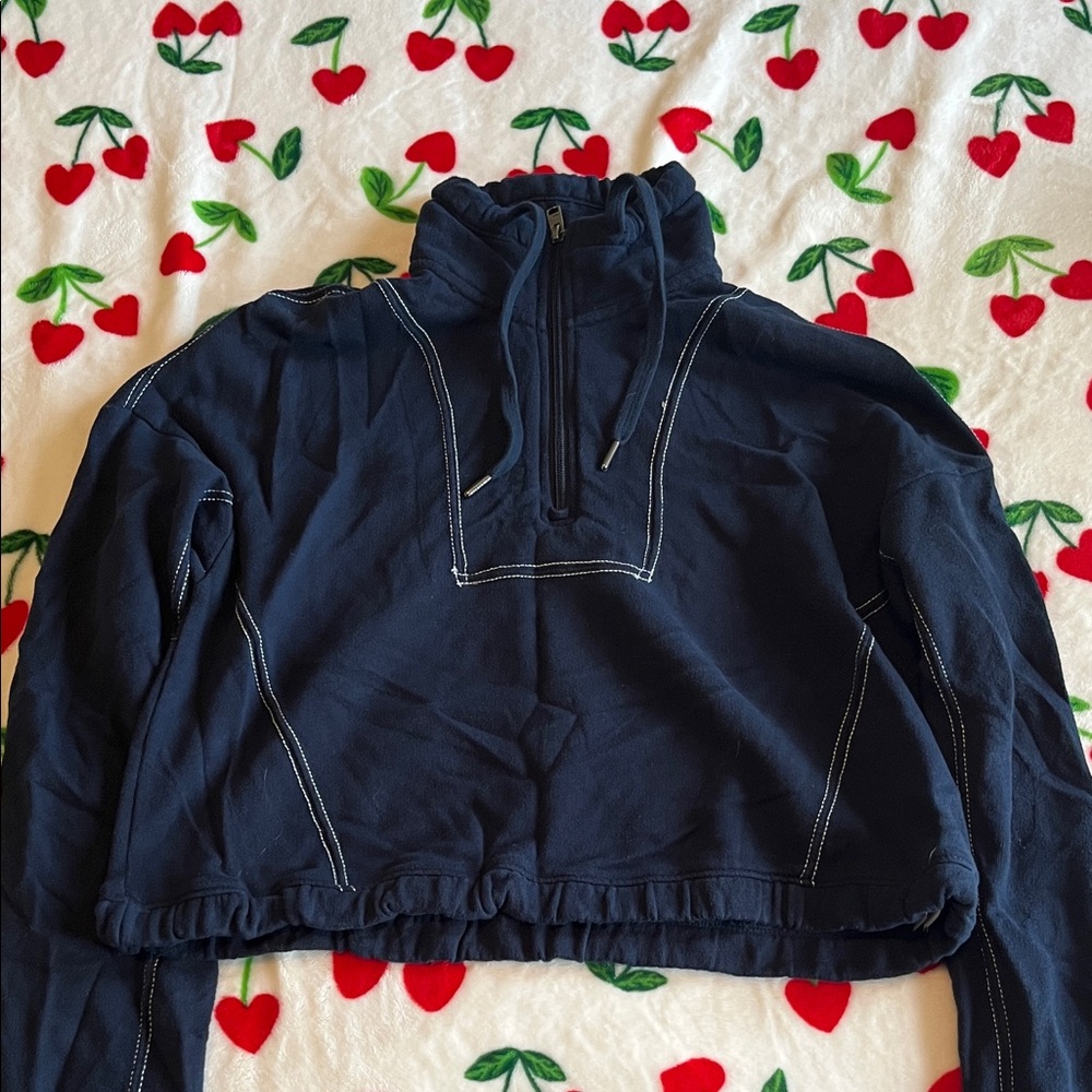 Hollister Navy Blue Crop Top